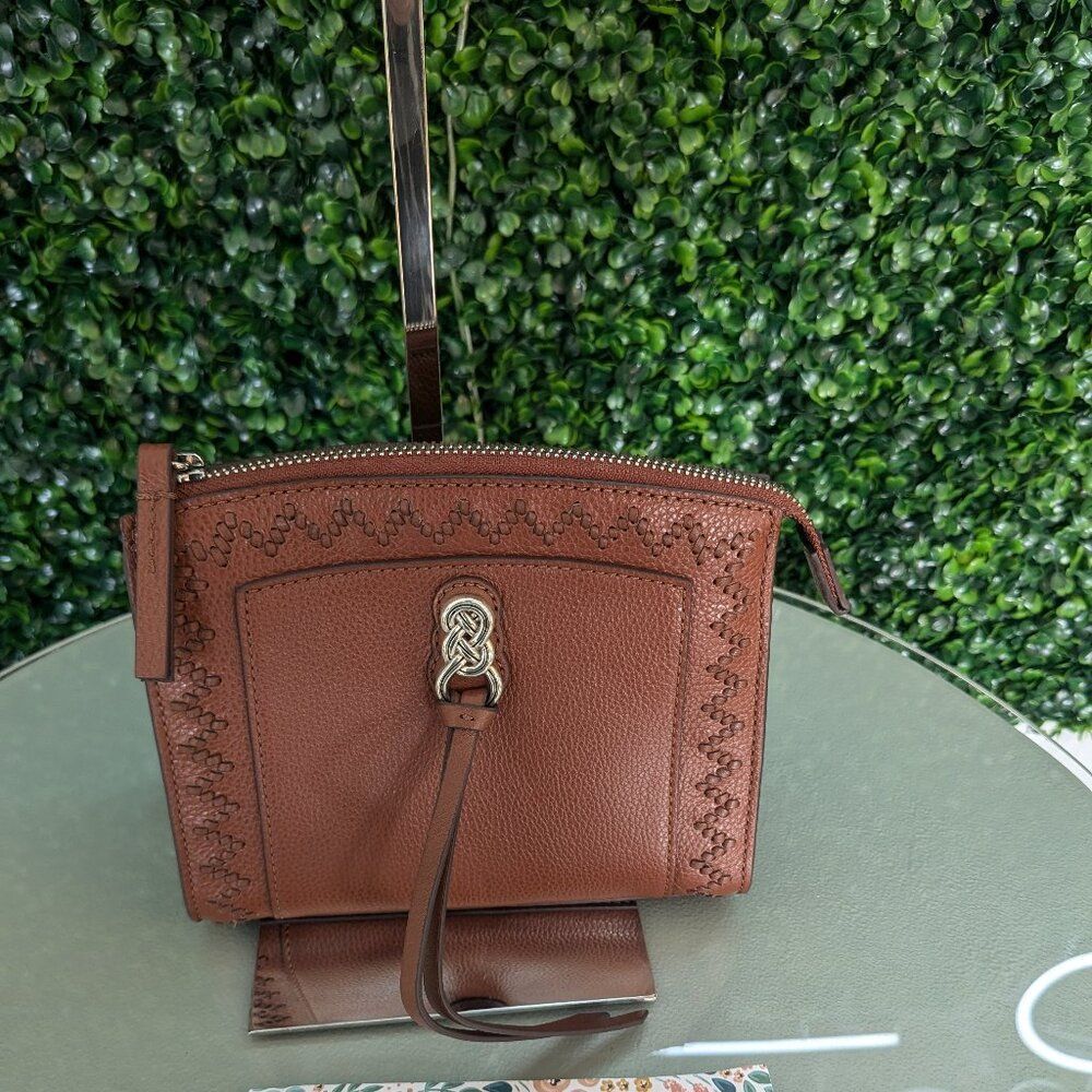 Brighton Bourbon Brown Interlok Gigi Mini Cross Body Bag STYLE H1591U $330 NWT